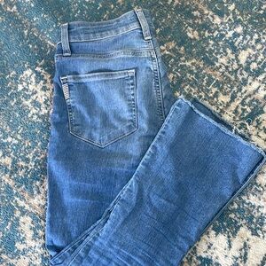 Paige Rory Crop Kick Flare Jeans 28 Raw Hem - Like New!